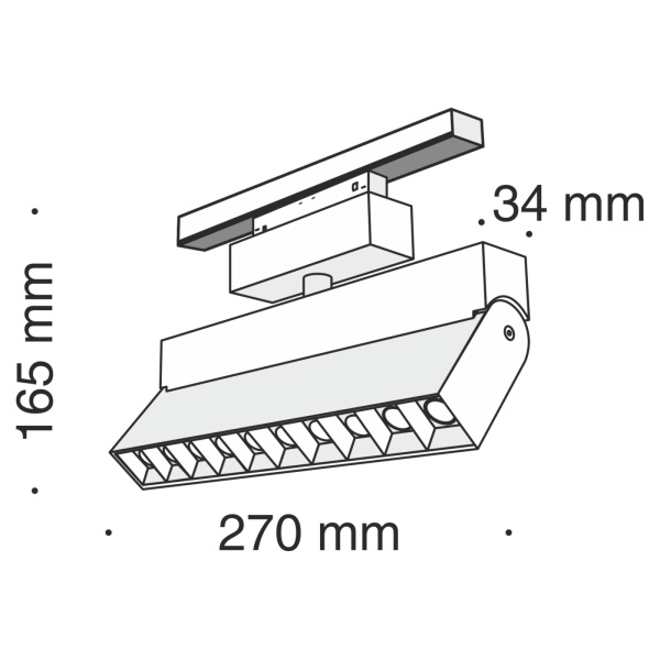 картинка Трековый светильник светодиодный Track lamps TR015-2-20W3K-B от магазина BTSvet