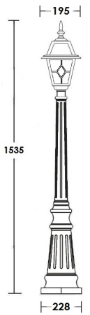 картинка Наземный фонарь FARO 91111 Bl от магазина BTSvet