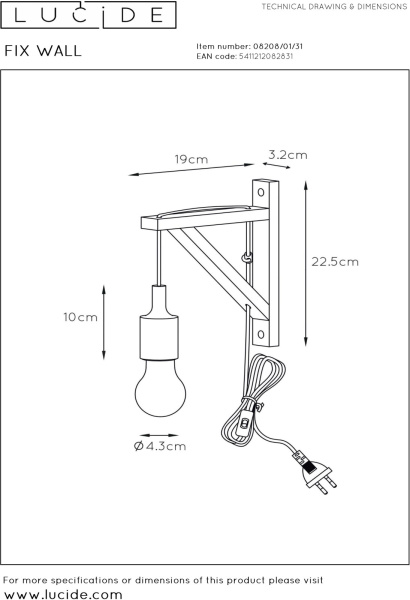 картинка Бра Fix 08208/01/31 от магазина BTSvet