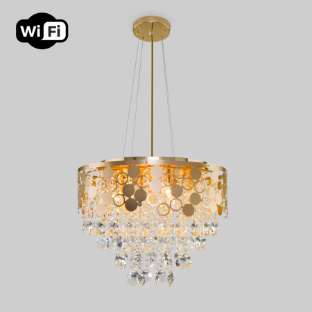 Подвесная/потолочная люстра хрустальная с управлением смартфоном Lianna 10123/8