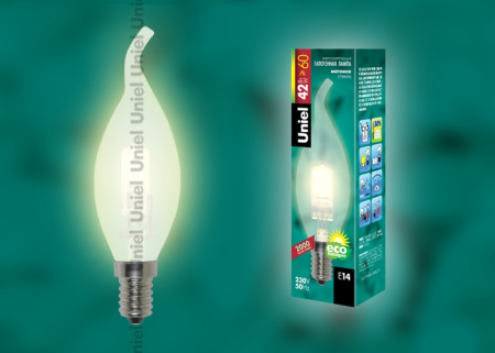 Лампочка галогеновая HCL-42/FR/E14 flame