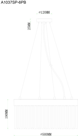 картинка Подвесная люстра Francheska A1037SP-6PB от магазина BTSvet