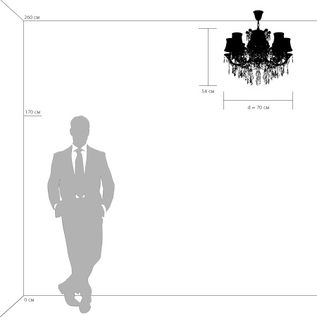 картинка Подвесная люстра PRINCIA 726081 от магазина BTSvet