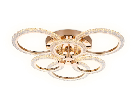 картинка Потолочная люстра светодиодная с пультом и управлением смартфоном регулировкой цветовой температуры и яркости ночным режимом Acrylica FA418 от магазина BTSvet