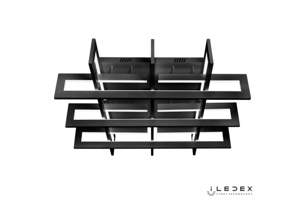 картинка Потолочная люстра светодиодная диммируемая с пультом Stalker 9082-800*800-X 192W BK от магазина BTSvet