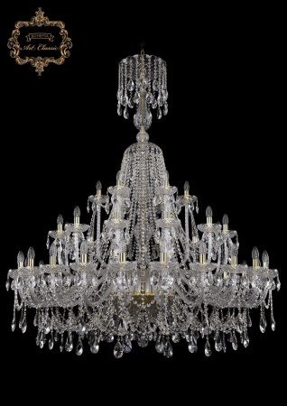Хрустальная подвесная люстра 11.25.24+12+6.530.XL-172.Gd.Sp