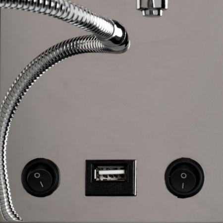 картинка Бра для чтения с выключателем и USB-портом Elba A2581AP-2CC от магазина BTSvet