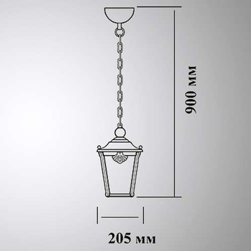 картинка Уличный подвесной светильник Квадро 41-001-ЧЗ от магазина BTSvet