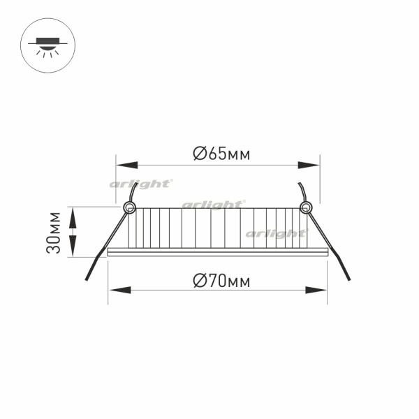 картинка Светодиодный светильник мебельный LTM-R70WH-Frost 4.5W White 110deg (Arlight, IP40 Металл, 3 года) 020769 от магазина BTSvet