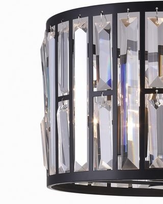картинка Интерьерная настольная лампа хрустальная Carol 0003/3T-BK-CL от магазина BTSvet