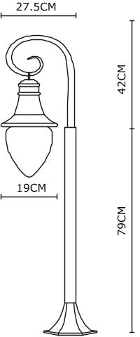 картинка Наземный фонарь A1317PA-1BN от магазина BTSvet