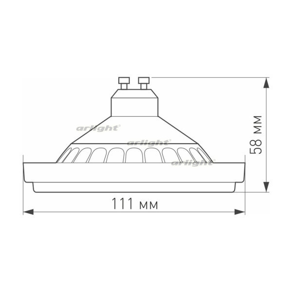 картинка Лампа AR111-UNIT-GU10-15W-DIM Day4000 (WH, 120 deg, 230V) (Arlight, Металл) 025624 от магазина BTSvet
