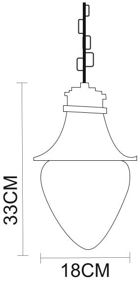 картинка Уличный светильник подвесной A1317SO-1BN от магазина BTSvet