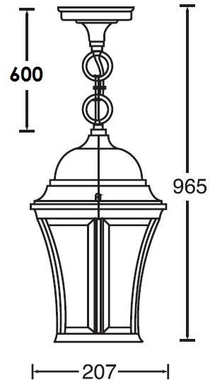 картинка Уличный светильник подвесной ASTORIA 1 L 91305L Bl от магазина BTSvet