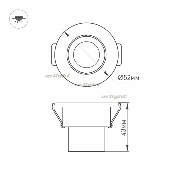 картинка Светодиодный светильник мебельный LTM-R52WH 3W Warm White 30deg (Arlight, IP40 Металл, 3 года) 015393 от магазина BTSvet