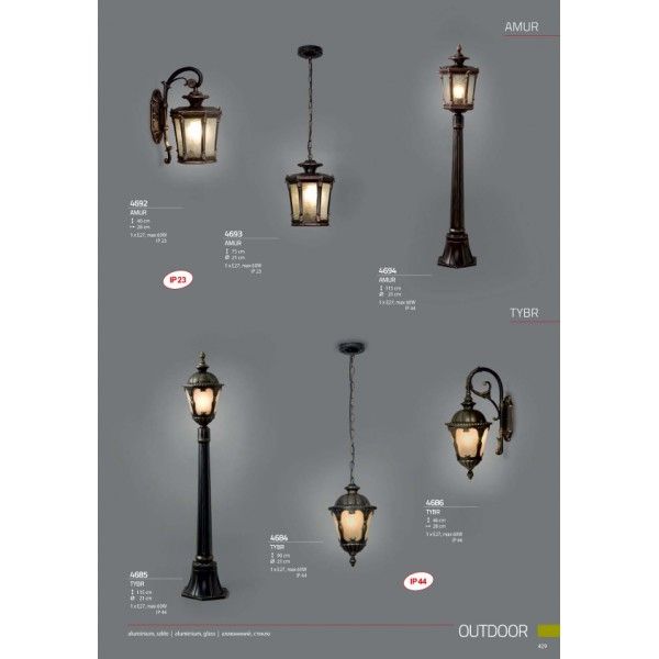 картинка Уличный подвесной светильник Amur 4693 от магазина BTSvet