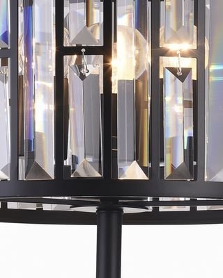 картинка Интерьерная настольная лампа хрустальная Carol 0003/3T-BK-CL от магазина BTSvet