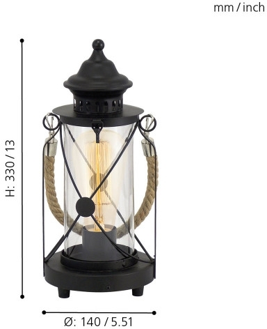 картинка Настольная лампа с выключателем Bradford 49283 от магазина BTSvet
