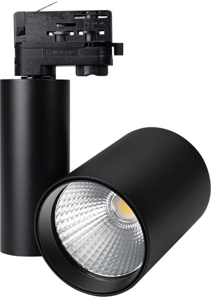 Трековый светильник светодиодный LGD-SHOP-4TR-R100-40W Warm3000 (BK, 24 deg) (Arlight, IP20 Металл, 5 лет) 026284