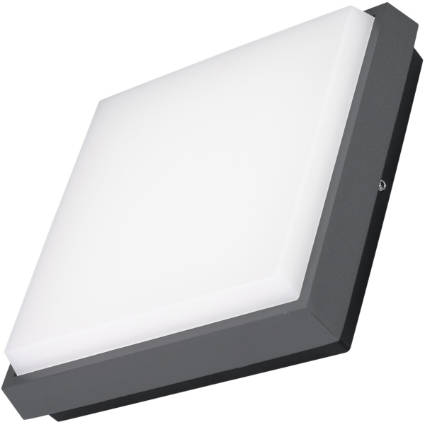 Уличный потолочный светильник светодиодный защищенный LGD-AREA-S175x175-10W Warm3000 (GR, 110 deg, 230V) (Arlight, IP54 Металл, 3 года) 029951