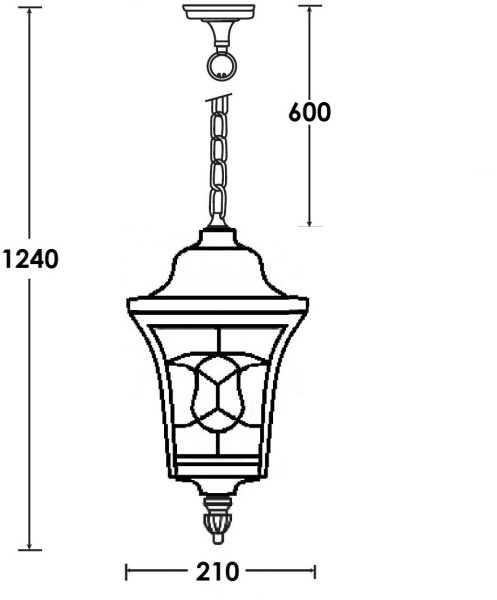 картинка Уличный светильник подвесной VENECIA 2L 91805L Bl от магазина BTSvet