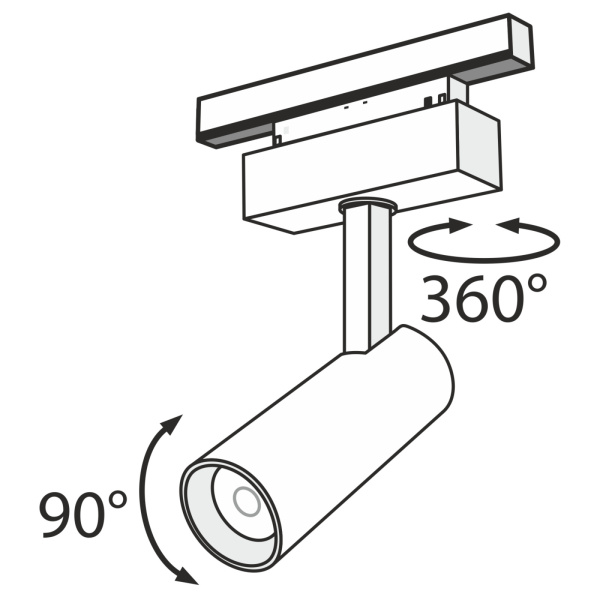 картинка Трековый светильник светодиодный Track lamps TR019-2-10W4K-B от магазина BTSvet