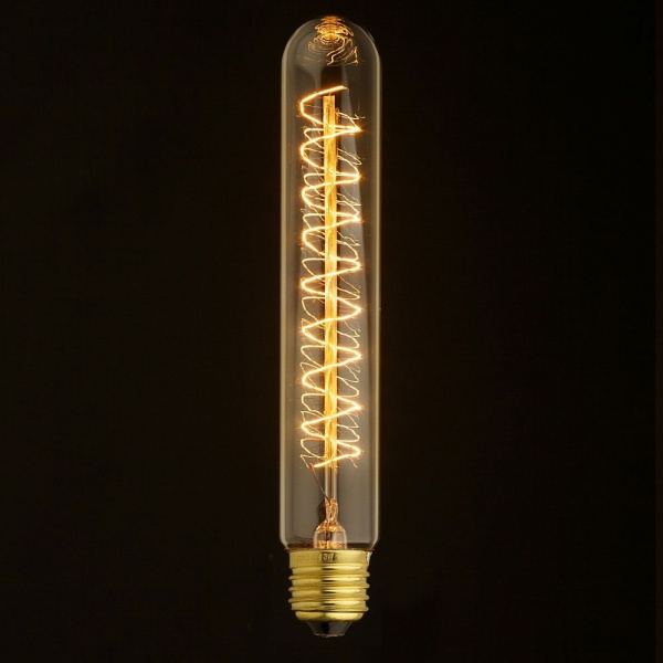картинка Ретро лампочка накаливания Эдисона цилиндр E27 40W 2400-2800K 1040-S от магазина BTSvet