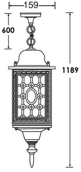 картинка Уличный подвесной светильник 64805S Bl от магазина BTSvet