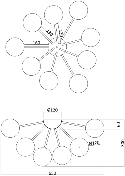 картинка Потолочная люстра Alexis FR5120CL-09G магазин BTSvet картинка Потолочная люстра Alexis FR5120CL-09G от магазина BTSvet