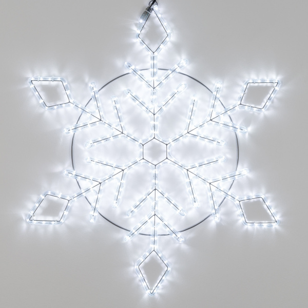 картинка Световая фигура светодиодная ARD-SNOWFLAKE-M9-900x900-360LED White (230V, 22W) (Ardecoled, IP65) 034256 от магазина BTSvet