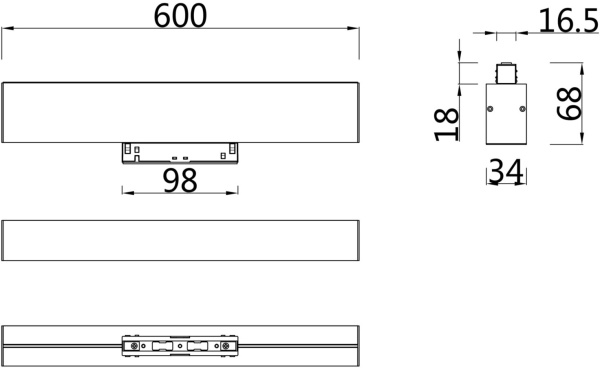 картинка Трековый светильник светодиодный Track lamps TR012-2-20W4K-B от магазина BTSvet