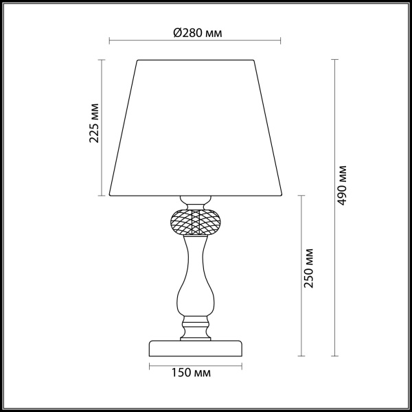 картинка Настольная лампа с хрусталем Aurelia 3390/1T от магазина BTSvet