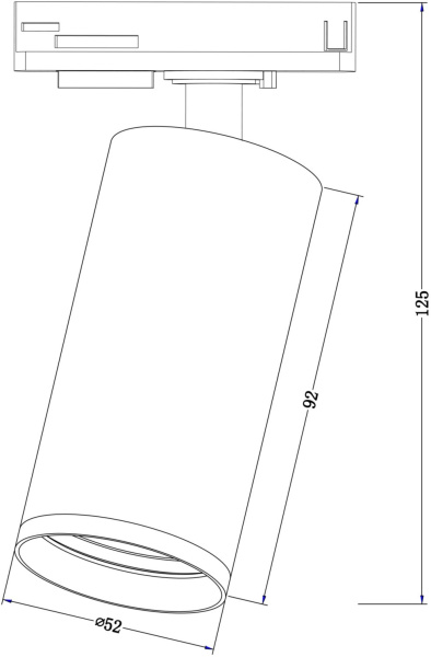 картинка Трековый светильник Track lamps TR020-1-GU10-B от магазина BTSvet