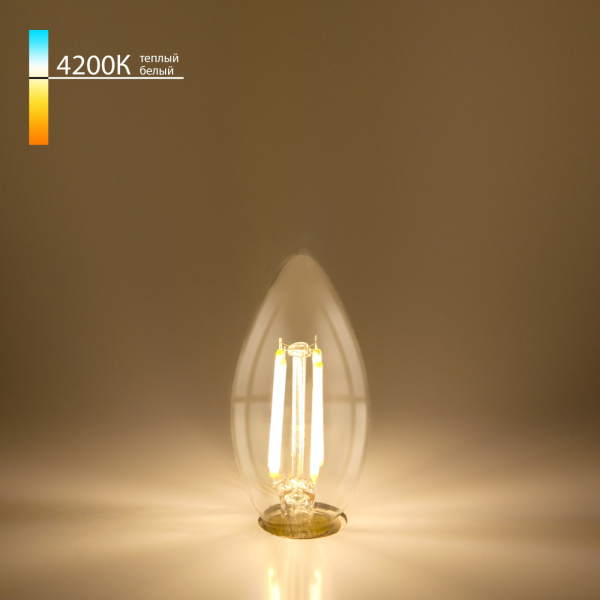 картинка Светодиодная лампа Свеча 7W 4200K E14 (C35 прозрачный) BLE1412 (a049116) от магазина BTSvet