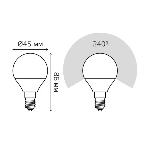 картинка Лампочка LED Globe E14 9.5W 3000K 1/10/50 105101110 от магазина BTSvet