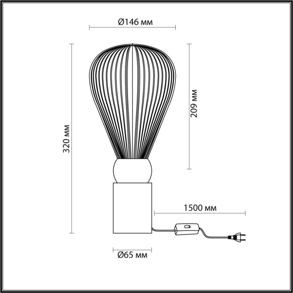 картинка Настольная лампа Elica 5417/1T от магазина BTSvet