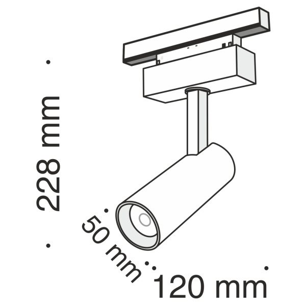 картинка Трековый светильник светодиодный Track lamps TR019-2-10W4K-B от магазина BTSvet