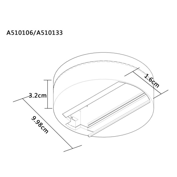 картинка Шинопровод (трек) одноместный Track Accessories A510106 от магазина BTSvet