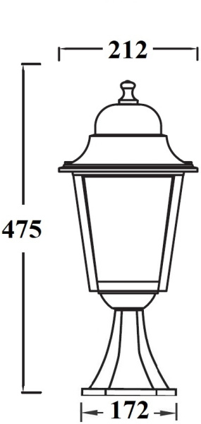 картинка Наземный фонарь QUADRO L 79904L Bl от магазина BTSvet