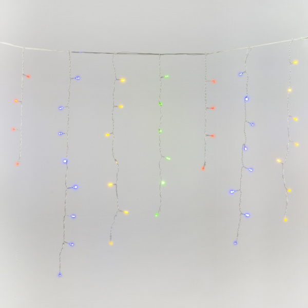 картинка Бахрома светодиодная с эффектом мерцания. 2м. Соединяемая. 100 светодиодов разноцветный свет. ULD-B2007-100/TTK MULTI IP44 от магазина BTSvet