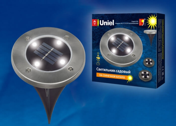 картинка Грунтовый светильник светодиодный на солнечных батареях USL-F-171/PT130 INGROUND IP44 от магазина BTSvet