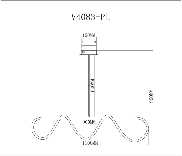 картинка Потолочная люстра светодиодная True V4083-PL от магазина BTSvet