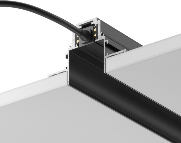 картинка Шинопровод 3м Gravity встраиваемый черный Busbar trunkings Gravity TRX010-423B от магазина BTSvet