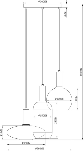 картинка Подвесной светильник Martin V2892-3P от магазина BTSvet