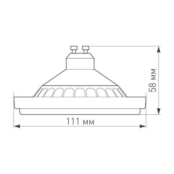 картинка Лампа AR111-UNIT-GU10-15W-DIM Day4000 (WH, 120 deg, 230V) (Arlight, Металл) 025624 от магазина BTSvet